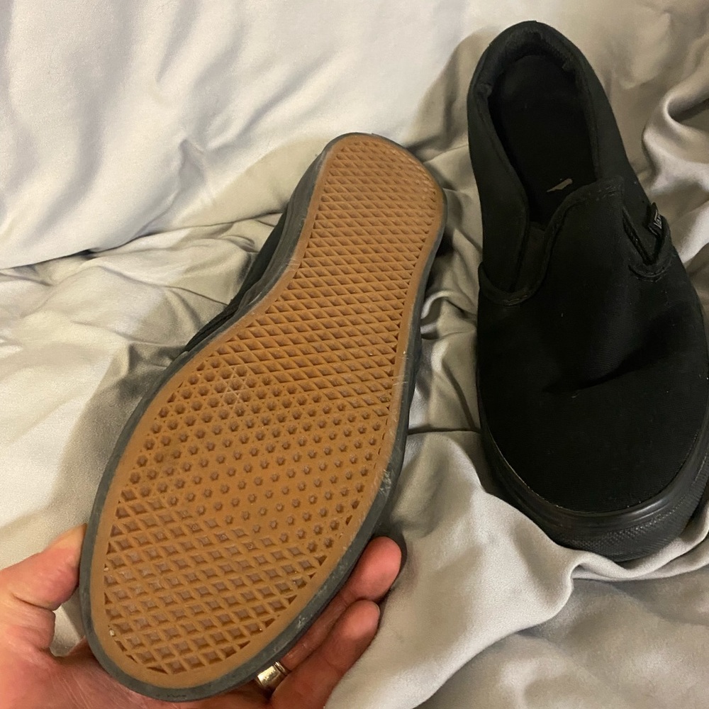 Black Vans Slides